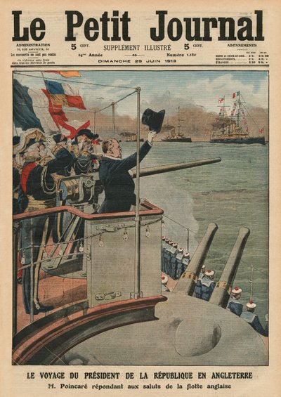 Voyage présidentiel de Raymond Poincaré en Angleterre, illustration de couverture de 